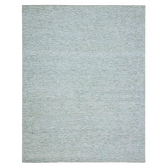 8'x10'2" Mirage Gray Pure Wool Modern Grass Design Hand Knotted Oriental Rug