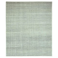 8
x10
2" Misty Grau Hand geknüpft Distressed oxidiert Gras Design reine Wolle Teppich