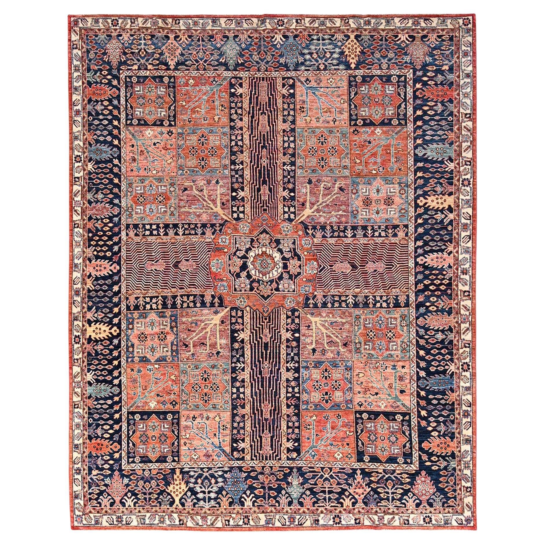 8
x10
2" Orange Classic Persian Garden Design Hand Knotted Wool Oriental Rug