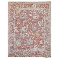 Tappeto orientale Rouge Pink Afghan Angora Oushak Annodato a mano in lana