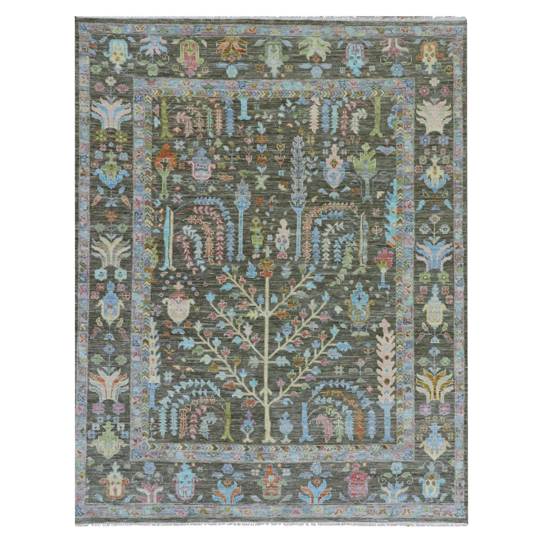 8
x10
3" Brown, Hand Knotted, 100% Wool, Lush Pile, Oushak Weave Rug