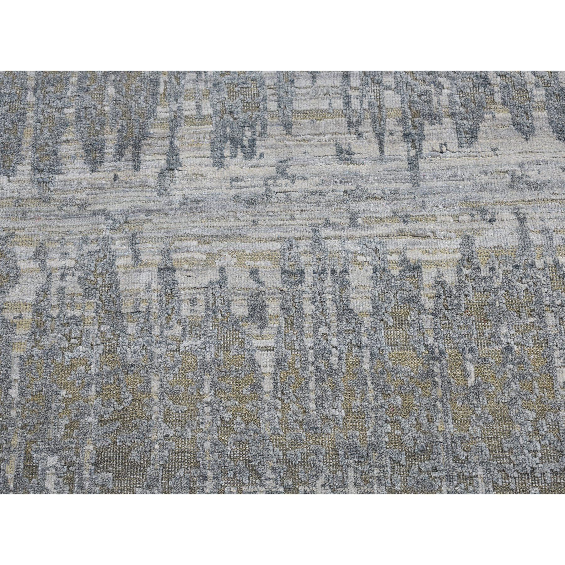 Noué à la main Tapis noué à la main en laine et soie texturée 8'x10'3