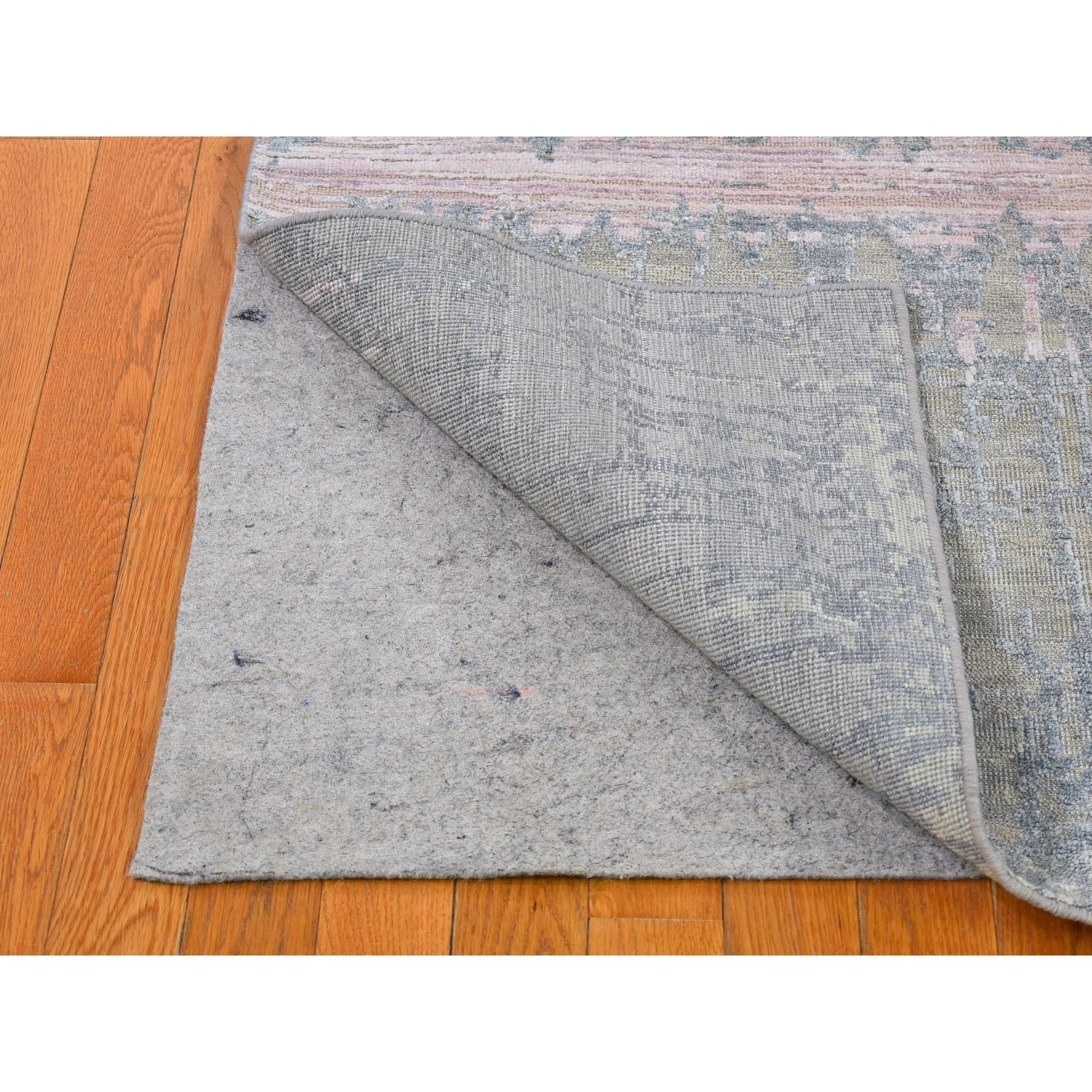 Tapis noué à la main en laine et soie texturée 8'x10'3