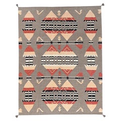 8'x10'3" Khaki Brown Southwest Geometric Design Hand Woven Flat Weave Wool Rug