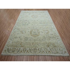 8'x10'4" Khaki Brown Ziegler Mahal Design Hand Knotted 100% Wool Oriental Rug