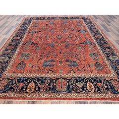 8'x10'4" Red Aryana Grade Bijar Garus Design Hand Knotted All Wool Oriental Rug