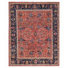 8'x10'4" Red Aryana Grade Bijar Garus Design Hand Knotted All Wool Oriental Rug