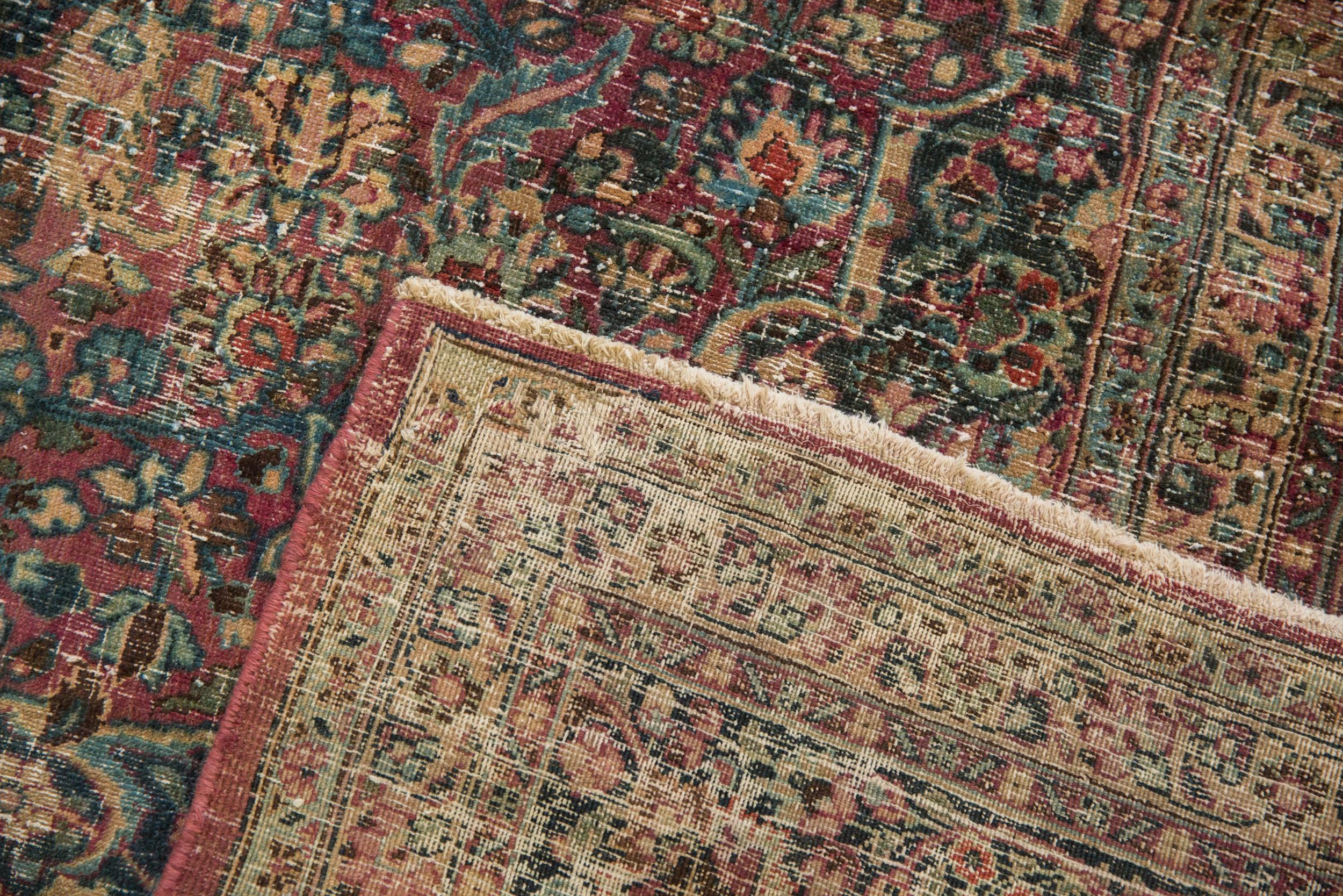 Persian Vintage Distressed Meshed Carpet