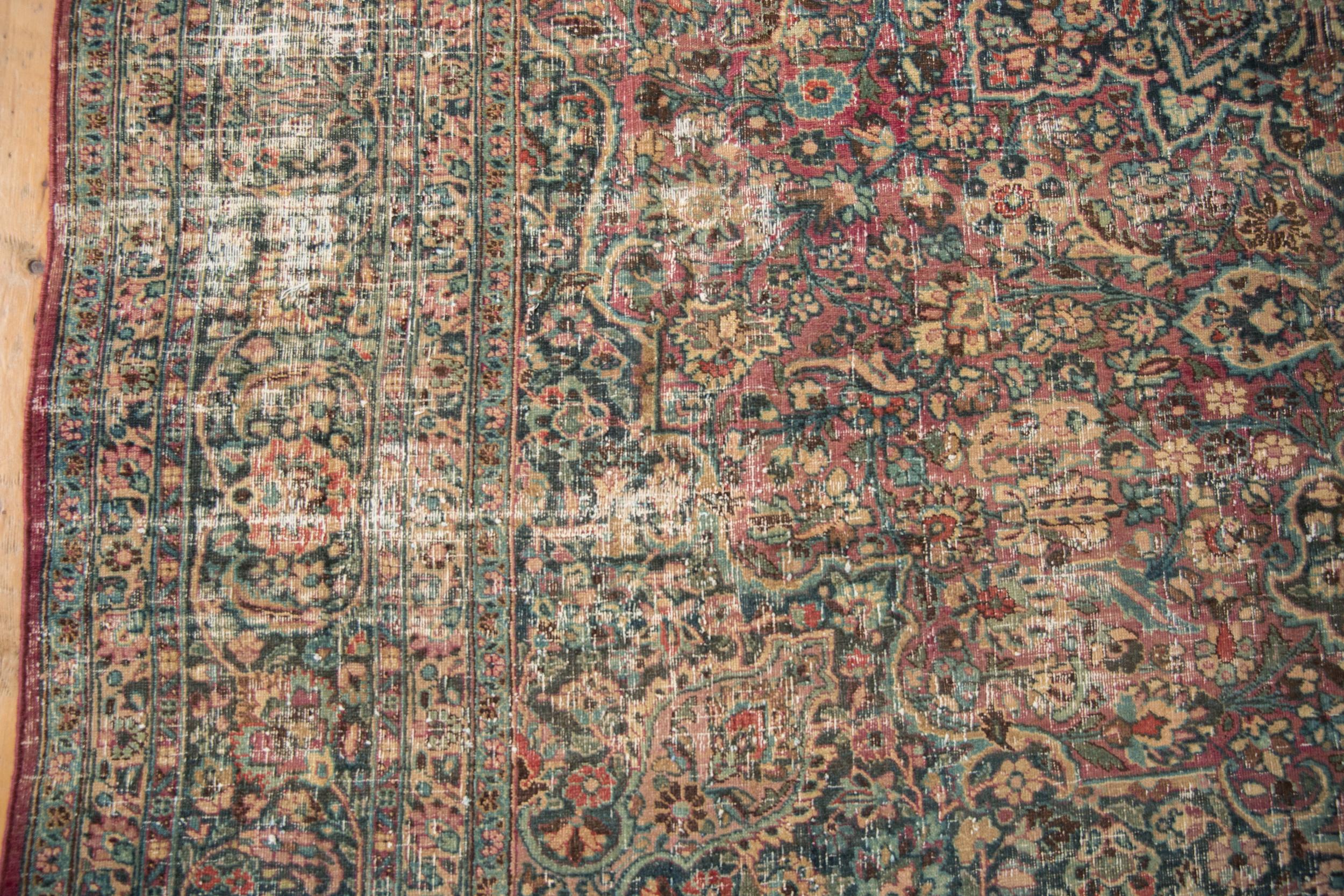 Wool Vintage Distressed Meshed Carpet