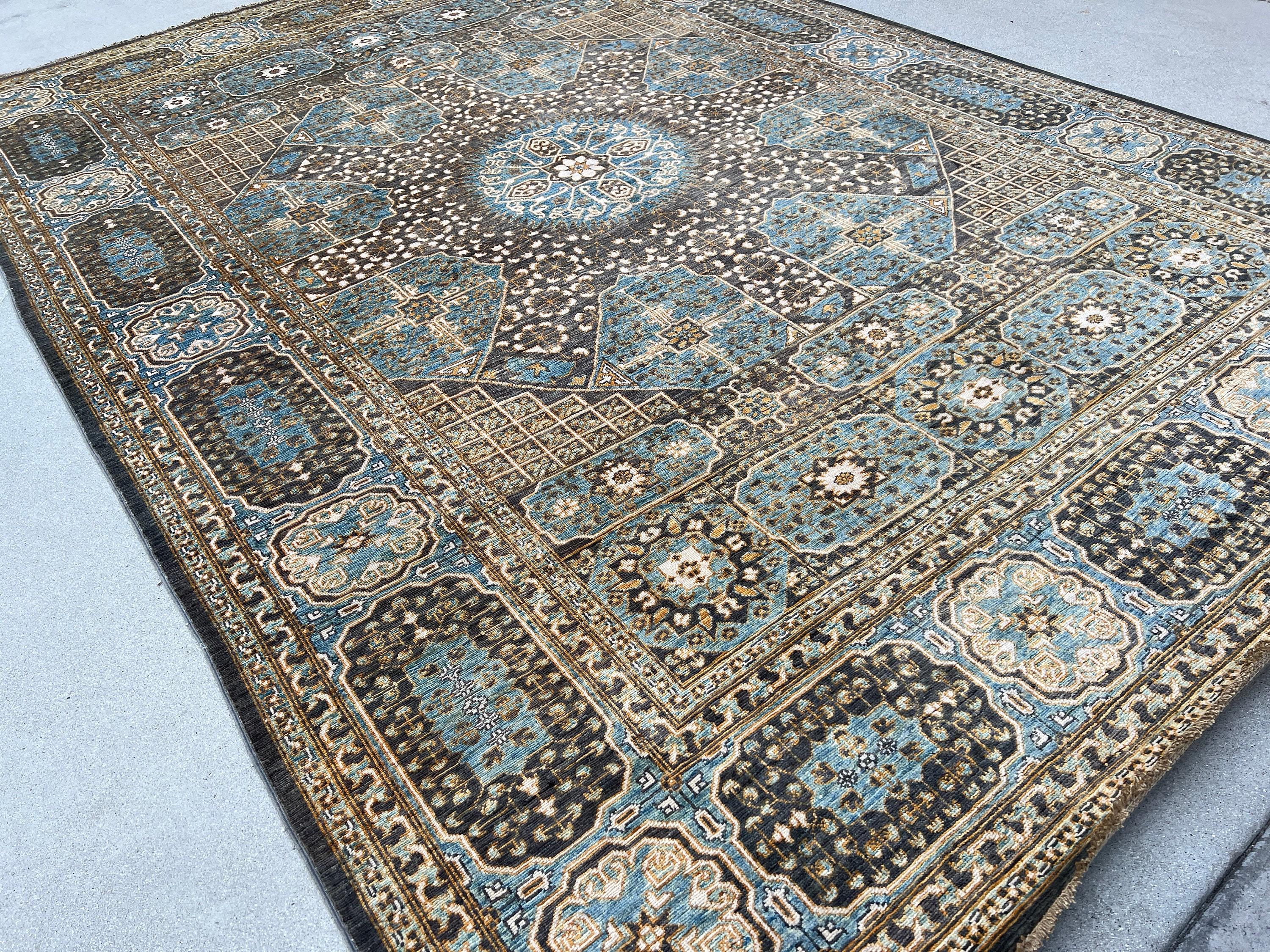 Hand-Knotted Afghan Rug Premium Hand-Spun Afghan Wool Fair Trade In New Condition For Sale In San Marcos, CA