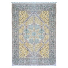 8x11 Exceptional Silk Ghom Rug Finest Architectural Tapestry 244cm x 340cm