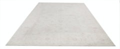8x11 ft Hand Knotted Beige, Pink Wool Large Area Rug. Traditional Floral Carpet