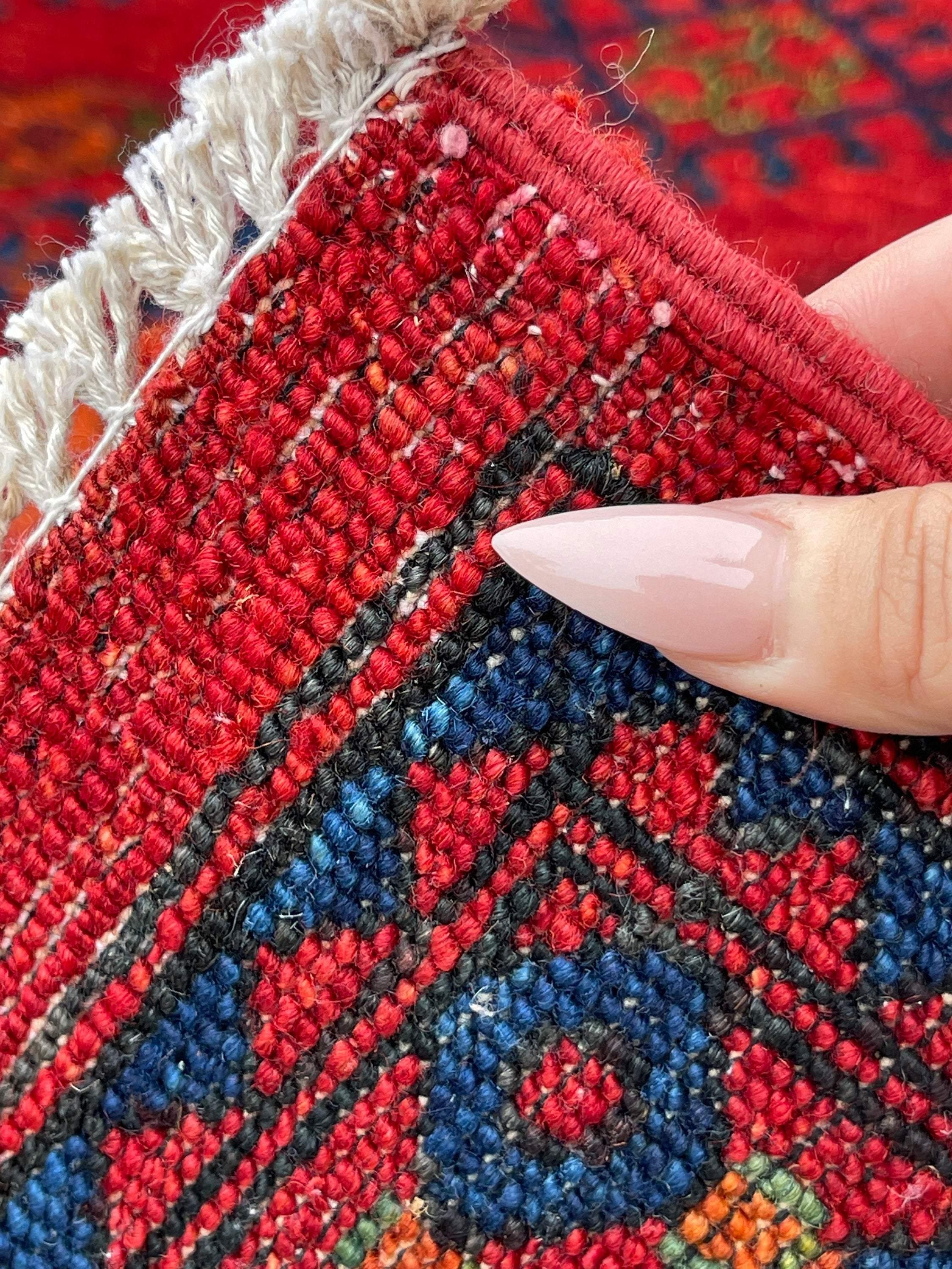 8x11 Hand-Knotted Afghan Rug Premium Hand-Spun Afghan Wool Fair Trade For Sale 6