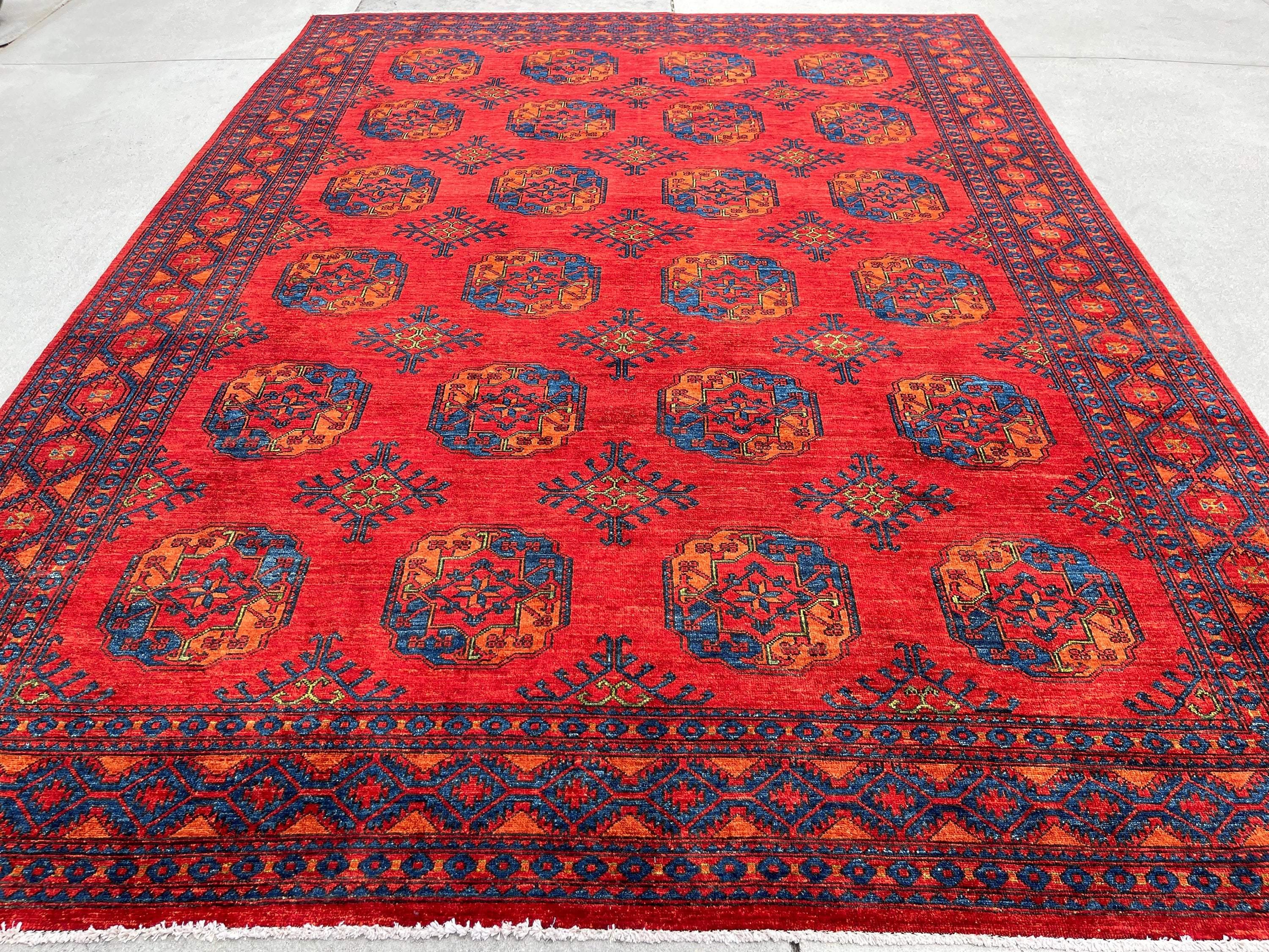8x11 Hand-Knotted Afghan Rug Premium Hand-Spun Afghan Wool Fair Trade In New Condition For Sale In San Marcos, CA