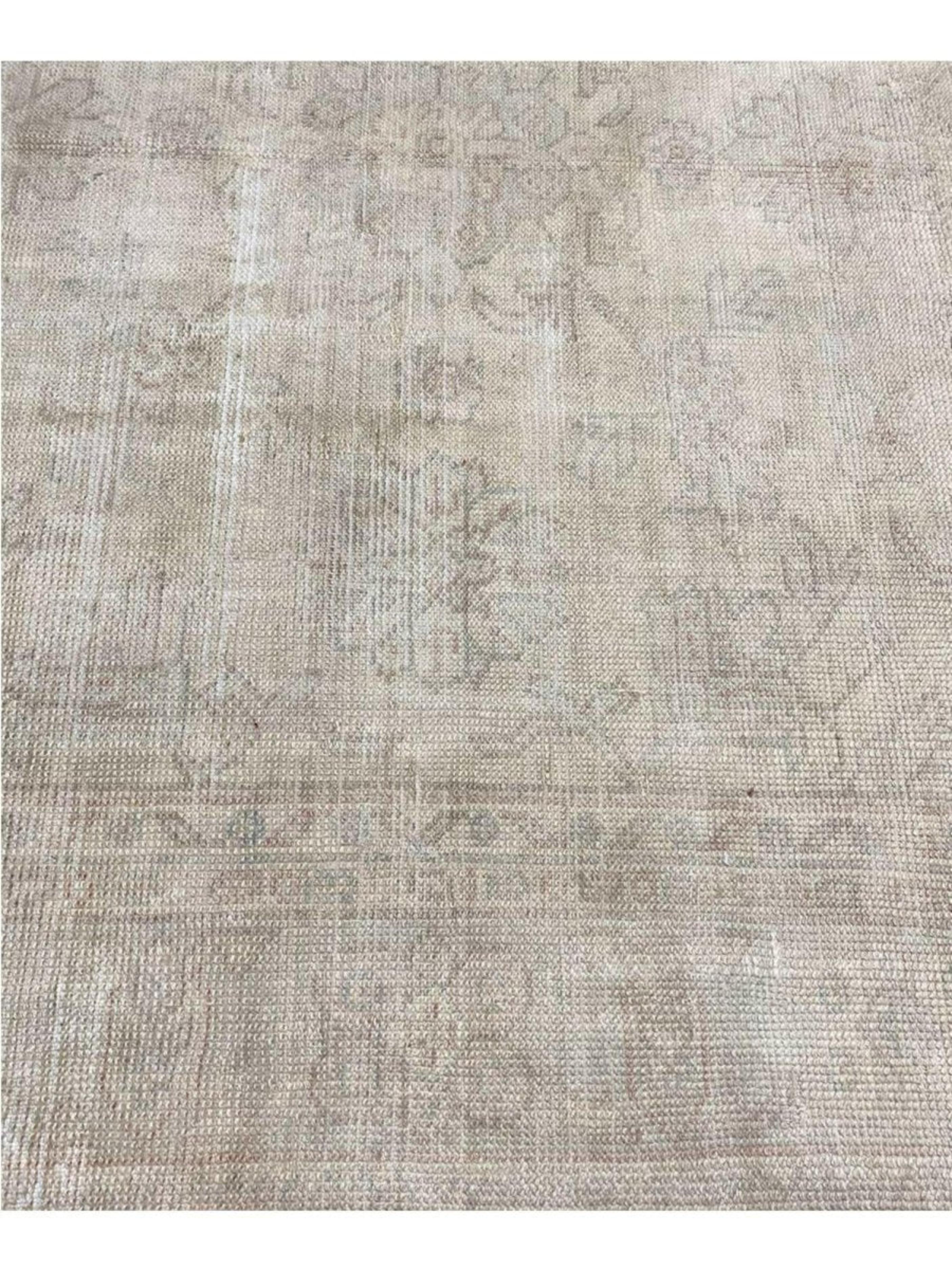 8x11 Tapis turc ancien Oushak noué à la main en vente 3