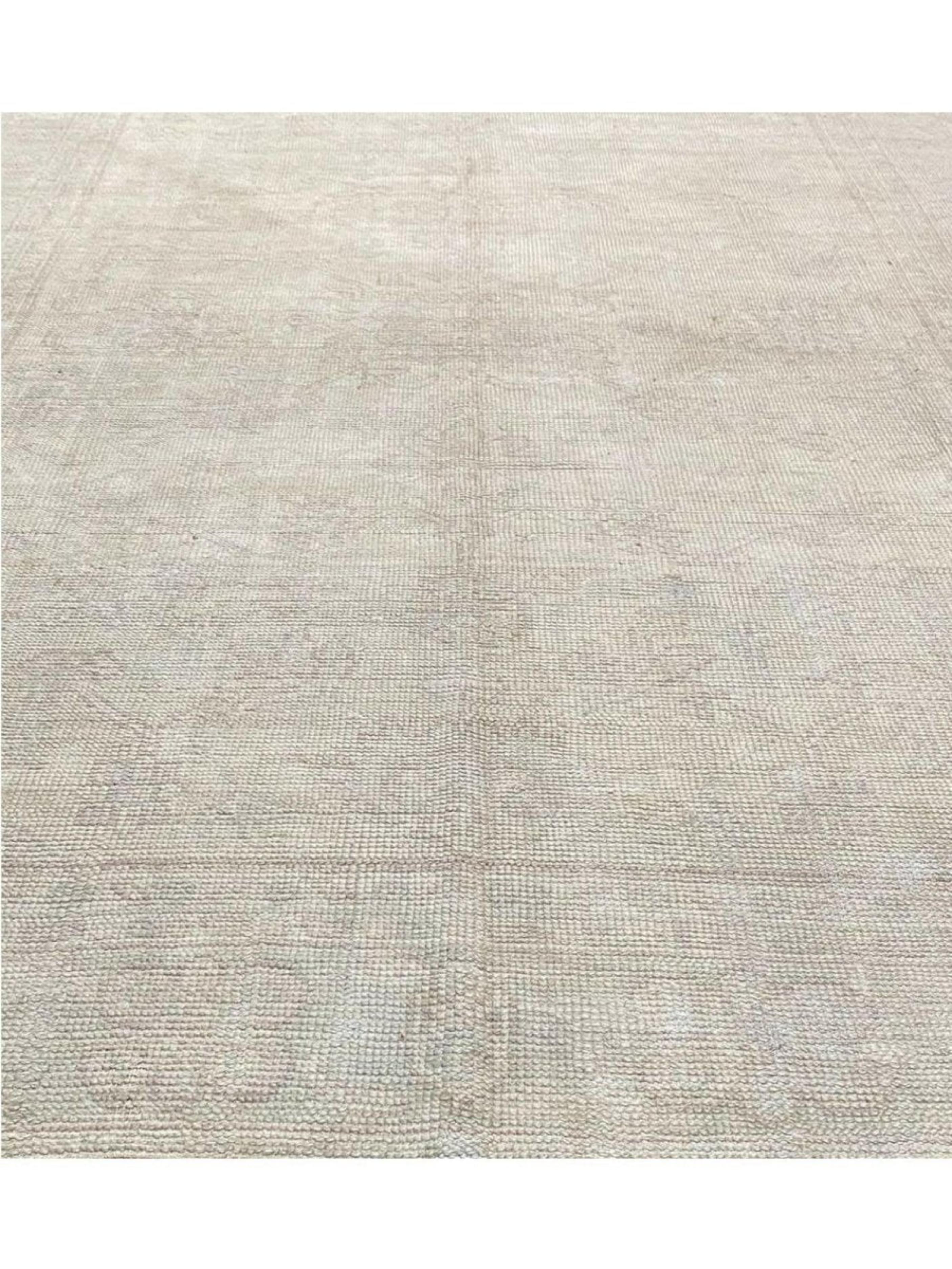 8x11 Tapis turc ancien Oushak noué à la main en vente 5