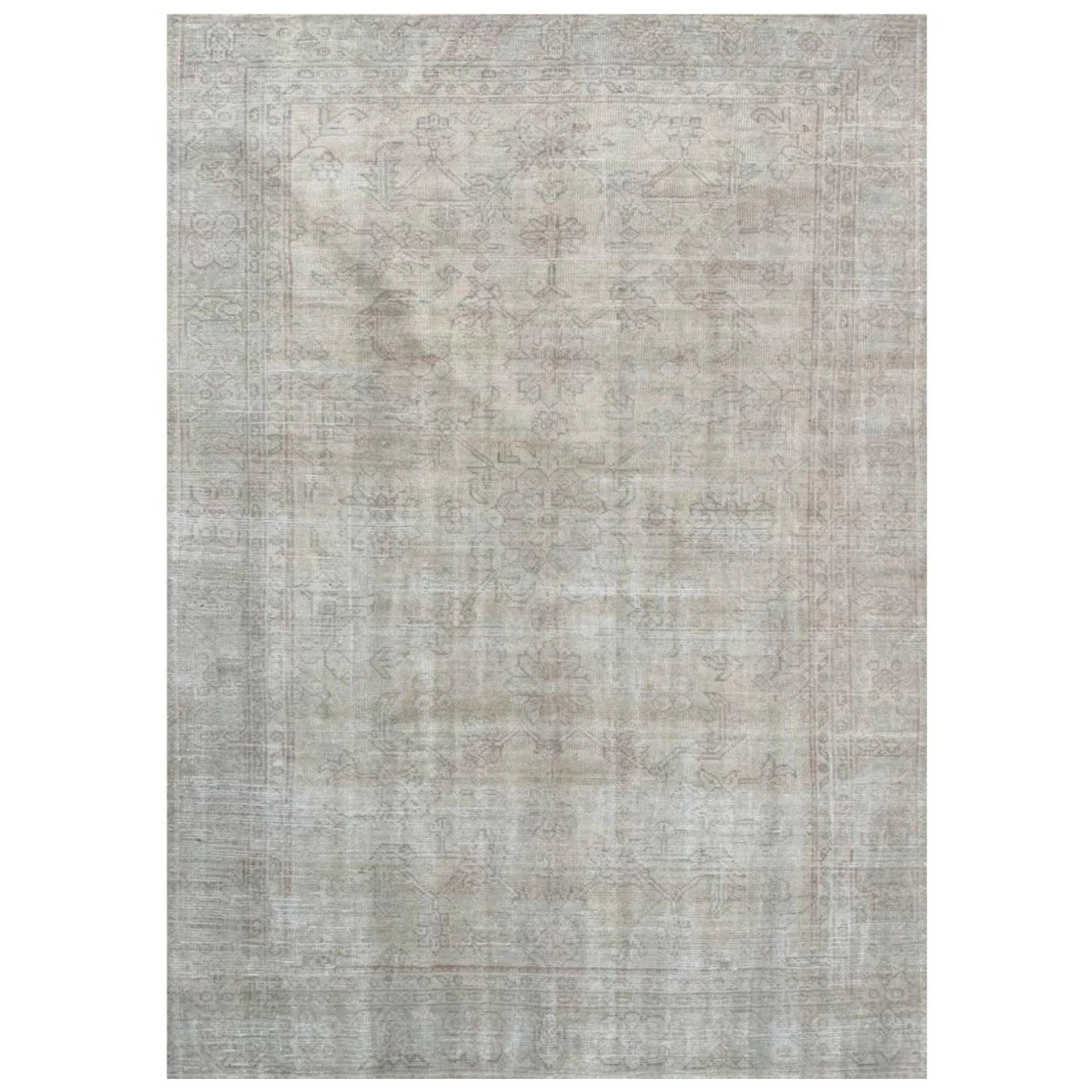 8x11 Tapis turc ancien Oushak noué à la main en vente