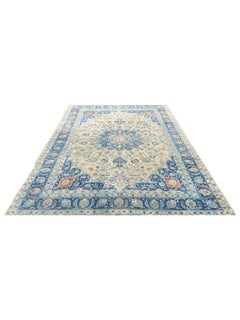 8x11 Hand-Knotted Old Mashad Area Rug