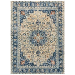 8x11 Hand-Knotted Old Mashad Area Rug