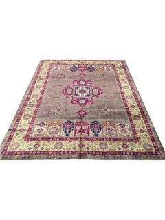 8x11 Hand-Knotted Old Tabriz Wool Area Rug with Medallion