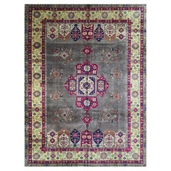 8x11 Hand-Knotted Old Tabriz Wool Area Rug with Medallion