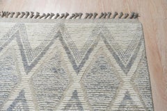 8x11 Ivory Hand-Knotted Wool Diamond Trellis Geometric Modern Carpet Rug