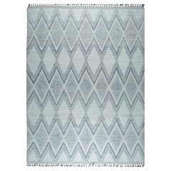 8x11 Ivory Hand-Knotted Wool Diamond Trellis Geometric Modern Carpet Rug