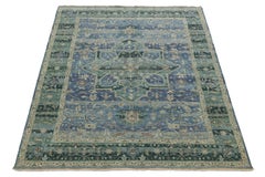 8x11 Moderne Tabriz Stil Wolle Bereich Teppich - Teal, Azur, und Sage Medaillon Design