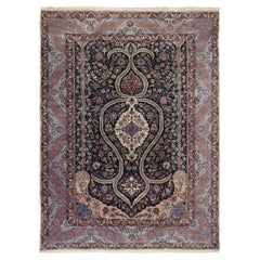 8X11 Persian Esfahan Fine Kork Wool Silk Foundation 244cmx336cm c.1980