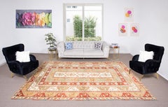 8x11.8 Ft Vintage Turkish Milas Area Rug, Hand-knotted 100% Wool Carpet