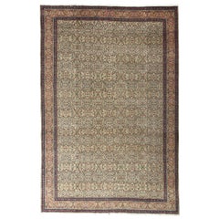 8x12 Ft Fine Hand Knotted Vintage Kysari Millefleur Rug of Exceptional Quality