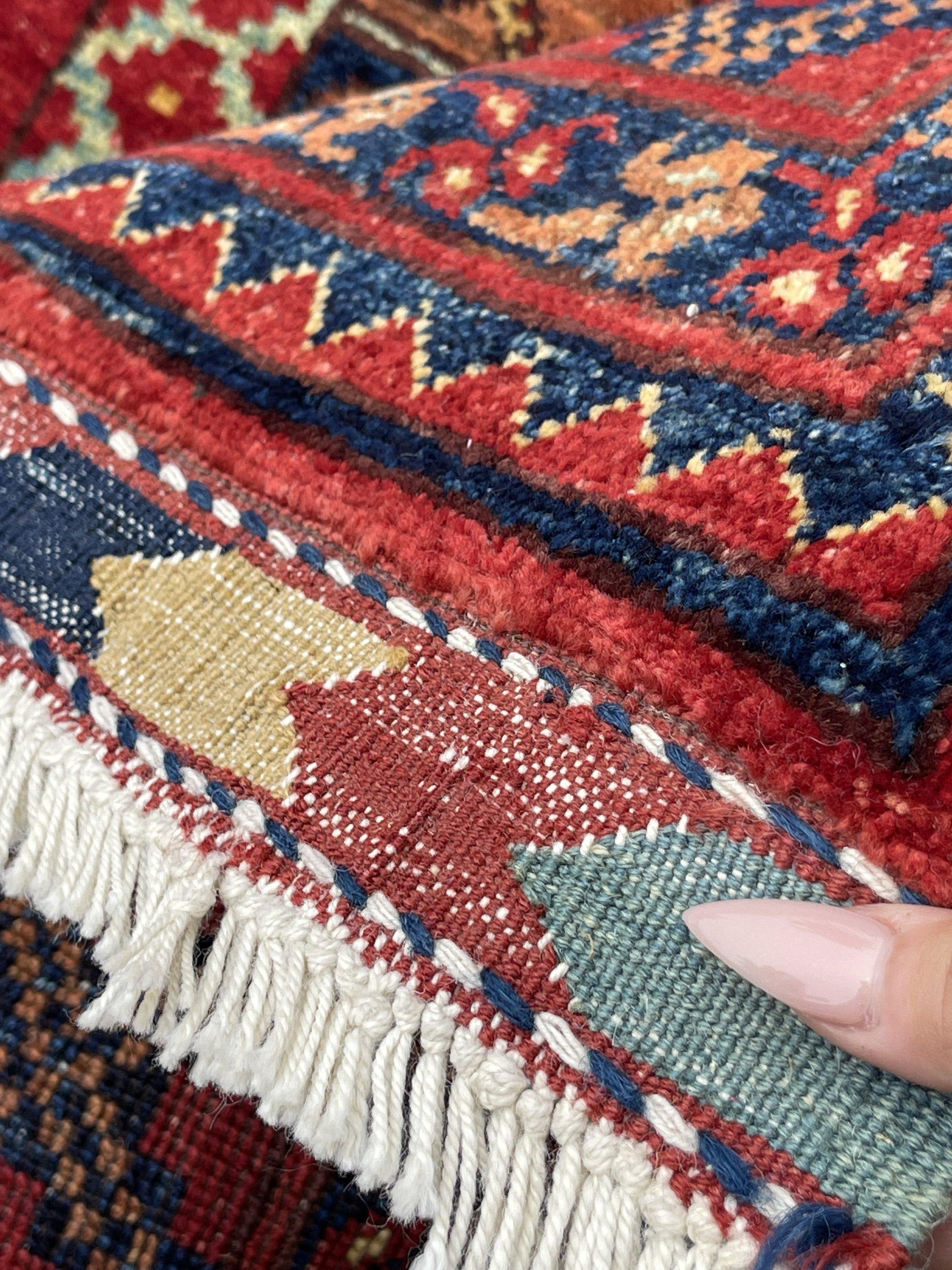 Hand-Knotted Afghan Bokhara Rug Premium Hand-Spun Afghan Wool Fair Trade For Sale 6