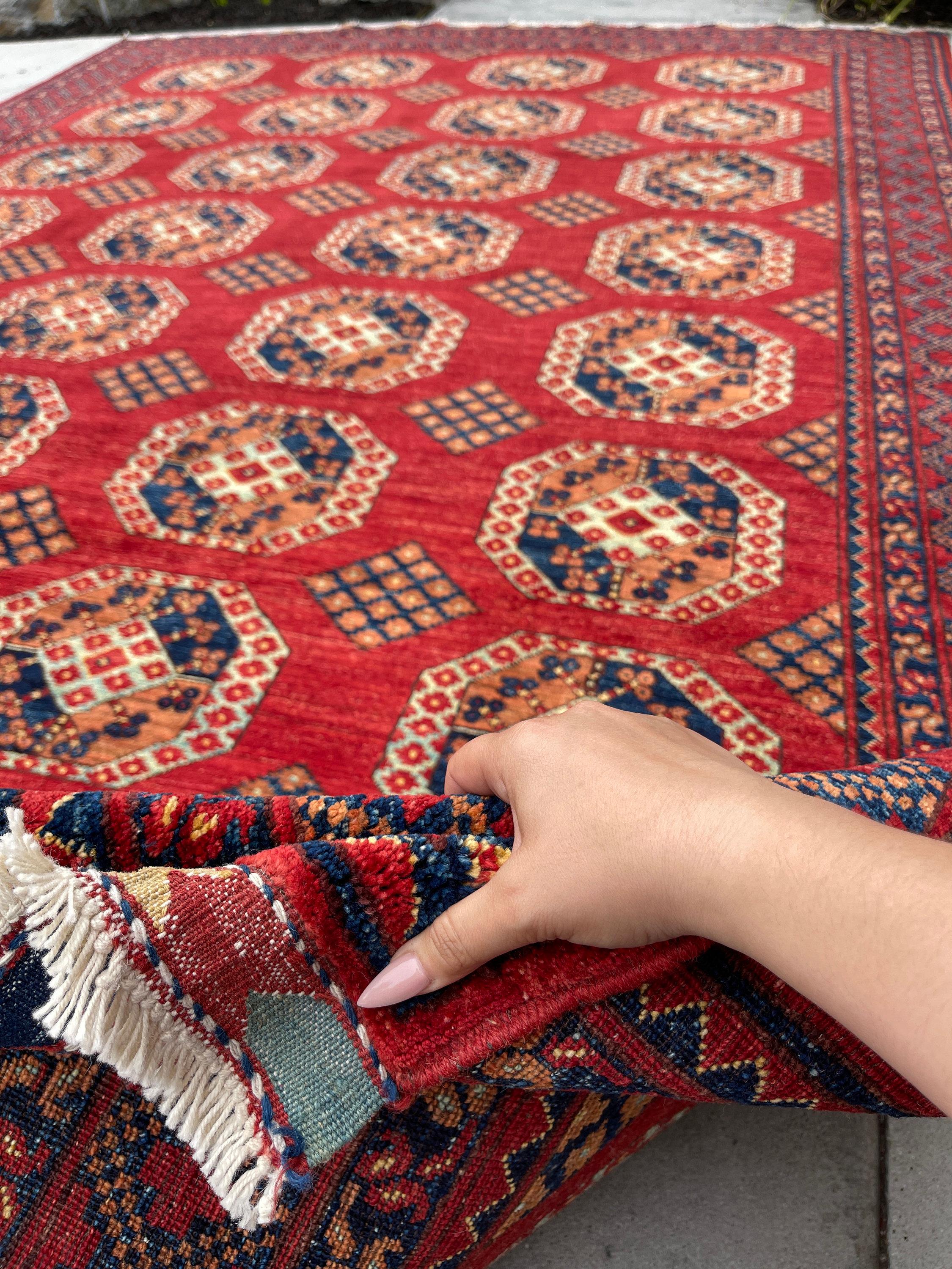 Hand-Knotted Afghan Bokhara Rug Premium Hand-Spun Afghan Wool Fair Trade For Sale 1