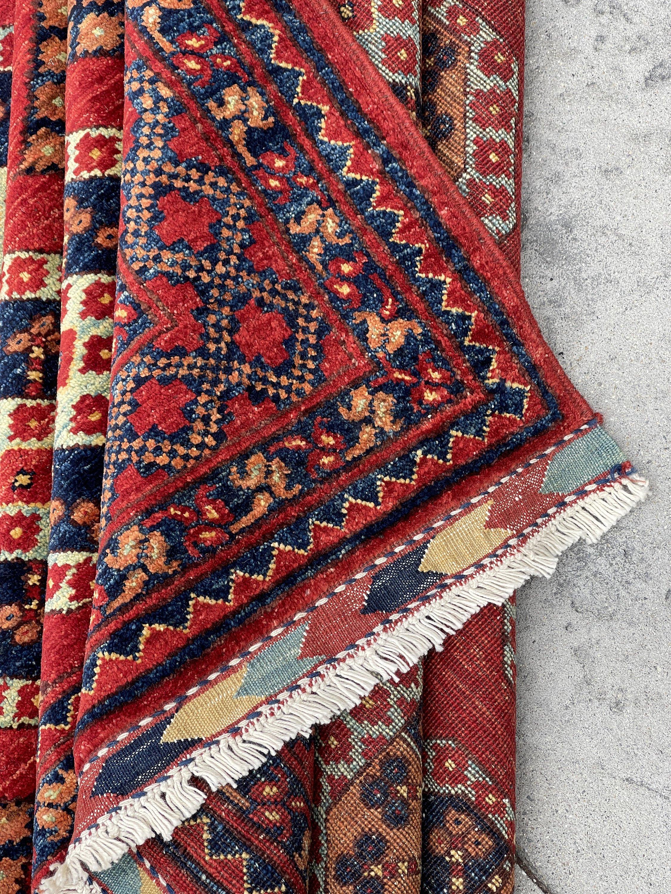 Hand-Knotted Afghan Bokhara Rug Premium Hand-Spun Afghan Wool Fair Trade For Sale 3
