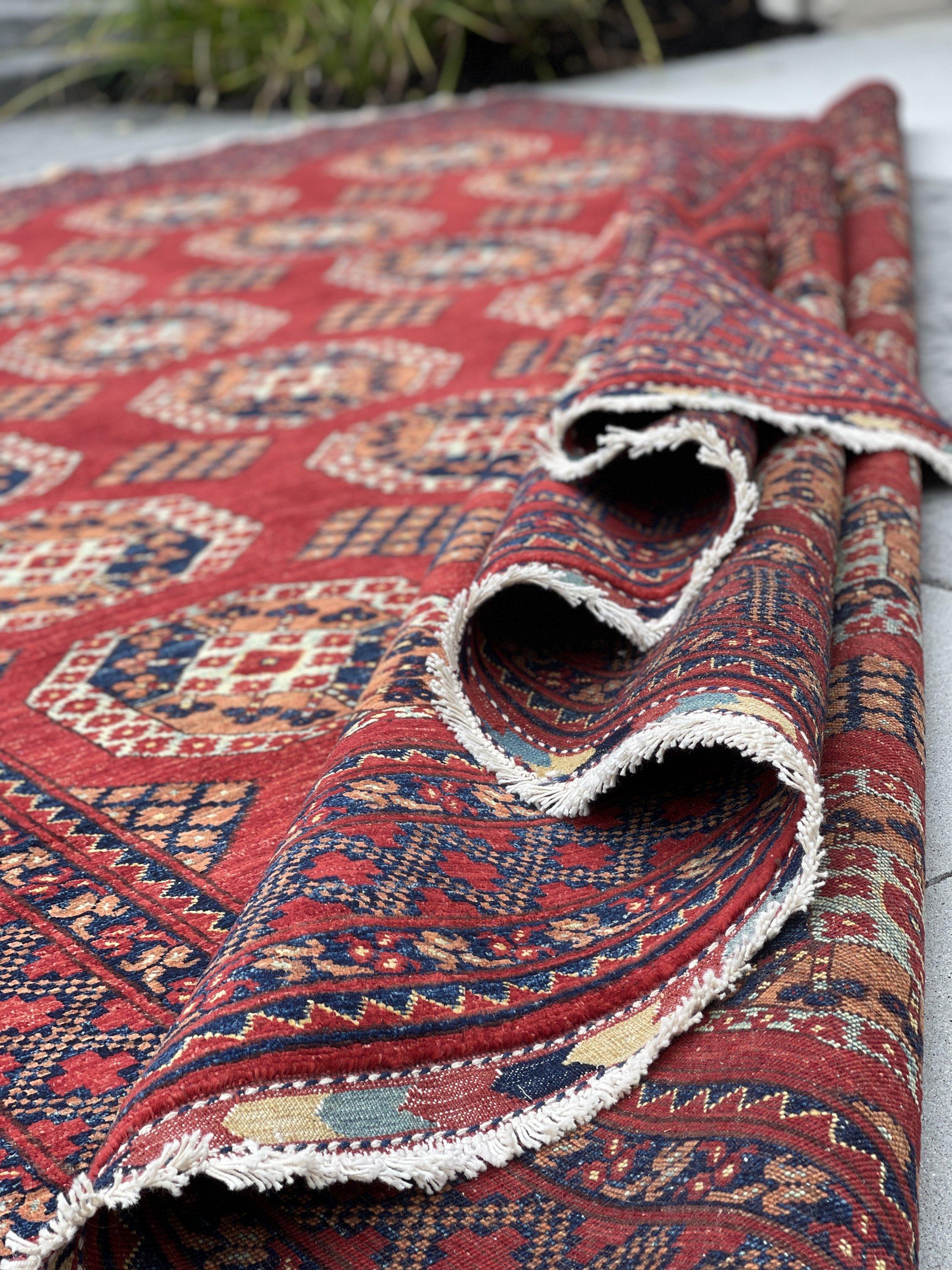 Hand-Knotted Afghan Bokhara Rug Premium Hand-Spun Afghan Wool Fair Trade For Sale 4