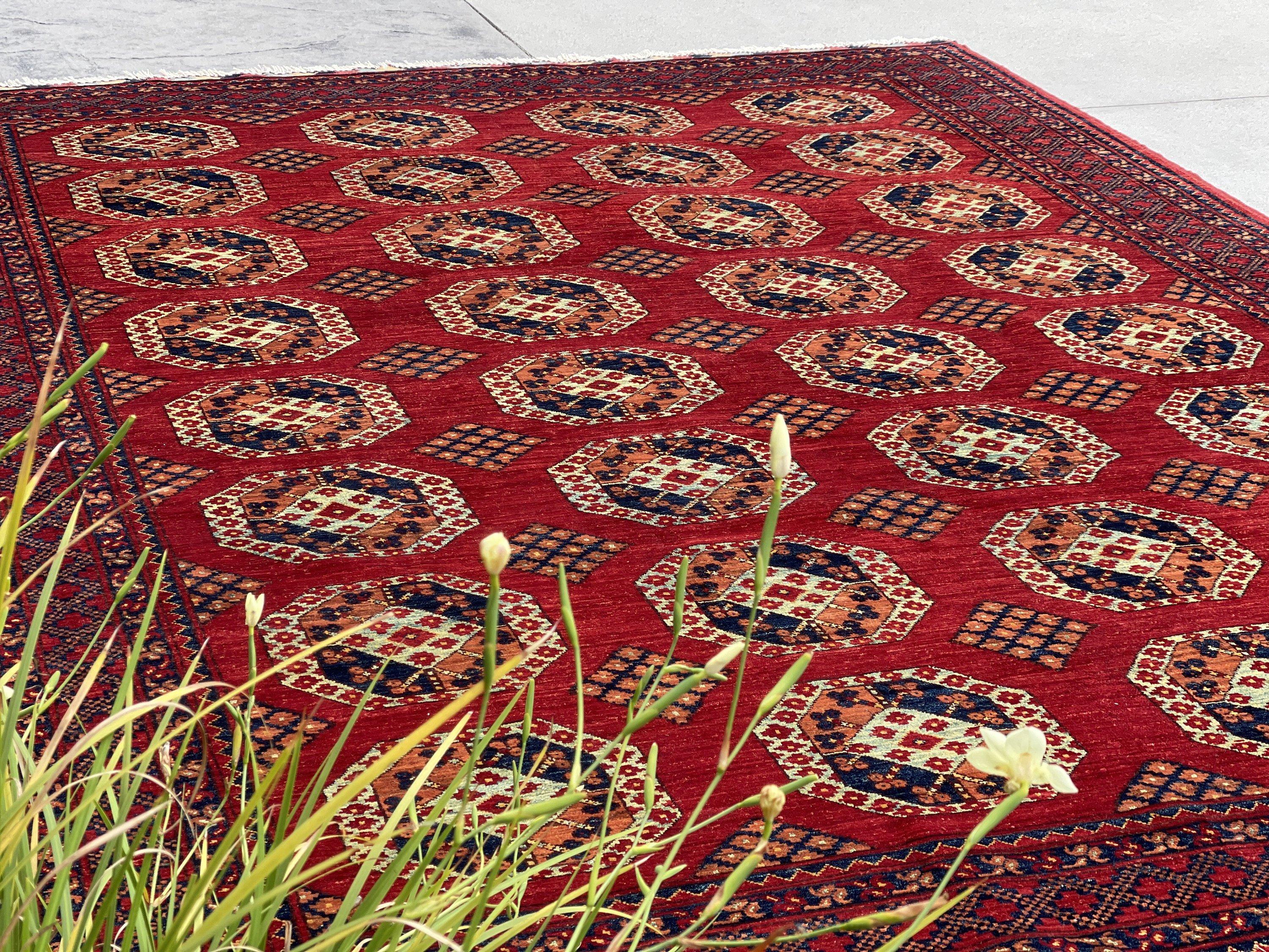 Hand-Knotted Afghan Bokhara Rug Premium Hand-Spun Afghan Wool Fair Trade For Sale 5