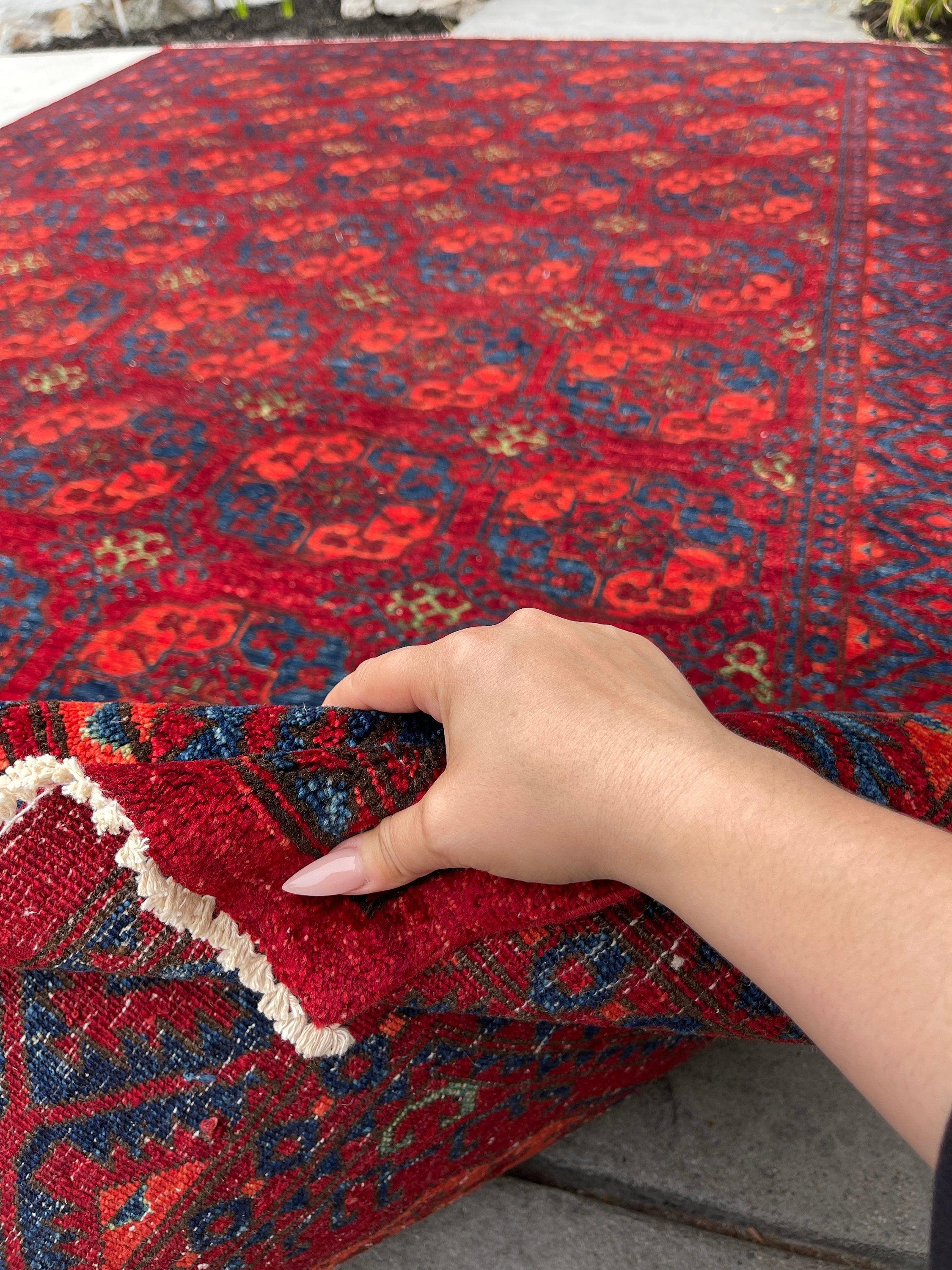8x12 Hand-Knotted Turkmen Afghan Rug Premium Hand-Spun Afghan Wool Fair Trade For Sale 1