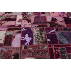 Vintage Overdyed Persian Patchwork Rug