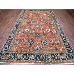8'x12'1" Red Northwest Persian with All Over Design Hand Knotted Pure Wool Rug
