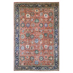 8'x12'1" Rot Nordwest Persisch mit All Over Design Handgeknüpfter Teppich aus reiner Wolle