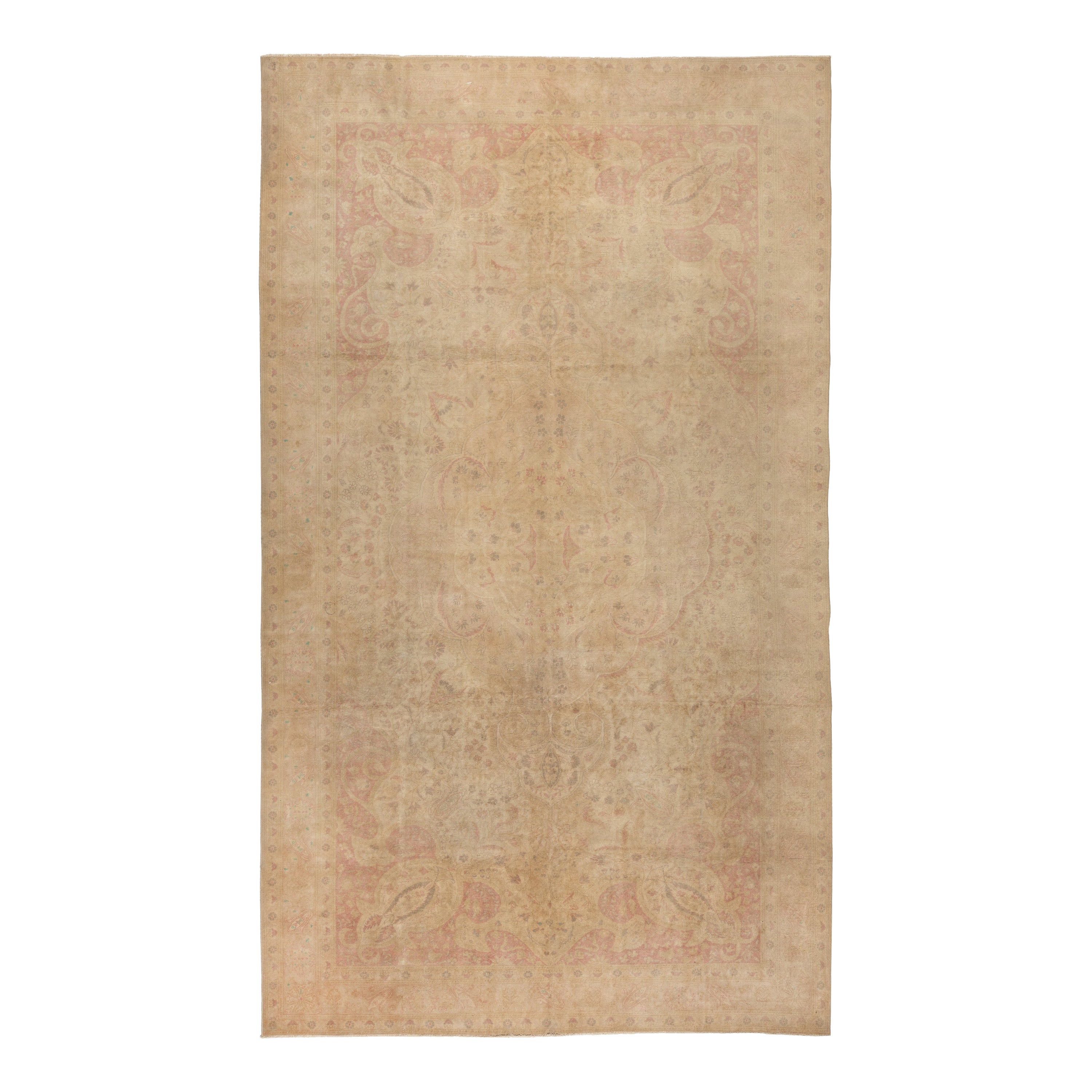 8x12.7 Ft Fine Silky Sivas Rug in Soft Colors, Vintage Handmade Turkish Carpet (tapis turc fait à la main)