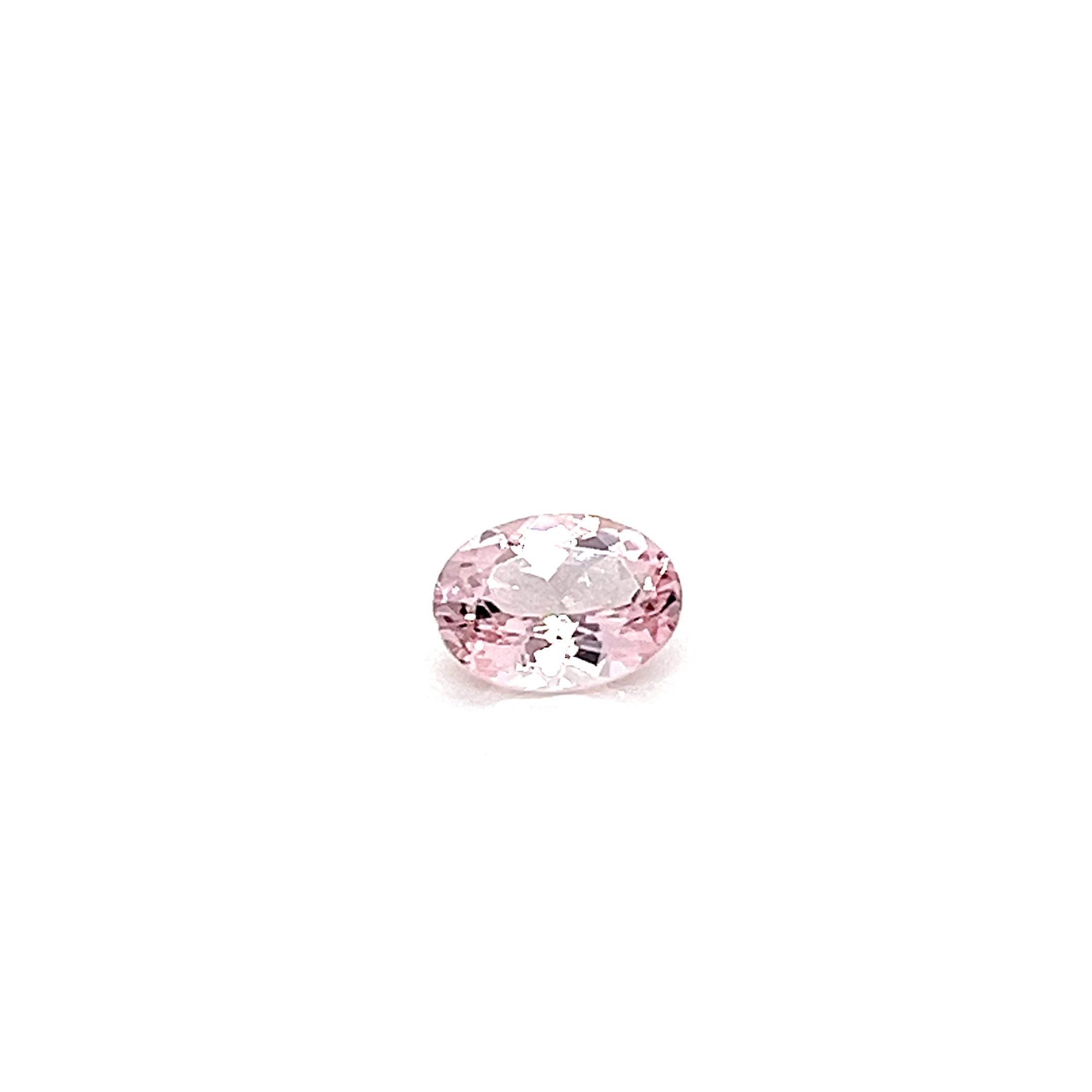 Women's or Men's 8x6mm Oval Faceted Cut Natural Pink Morganite Loose Gemstone AA+ Grade Morganite For Sale