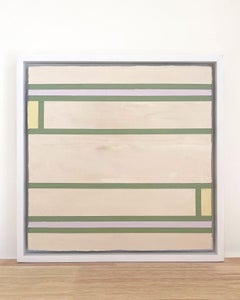 8x8 Architectural Abstract #17 by Lynnea Jean, Acrylic and Gesso