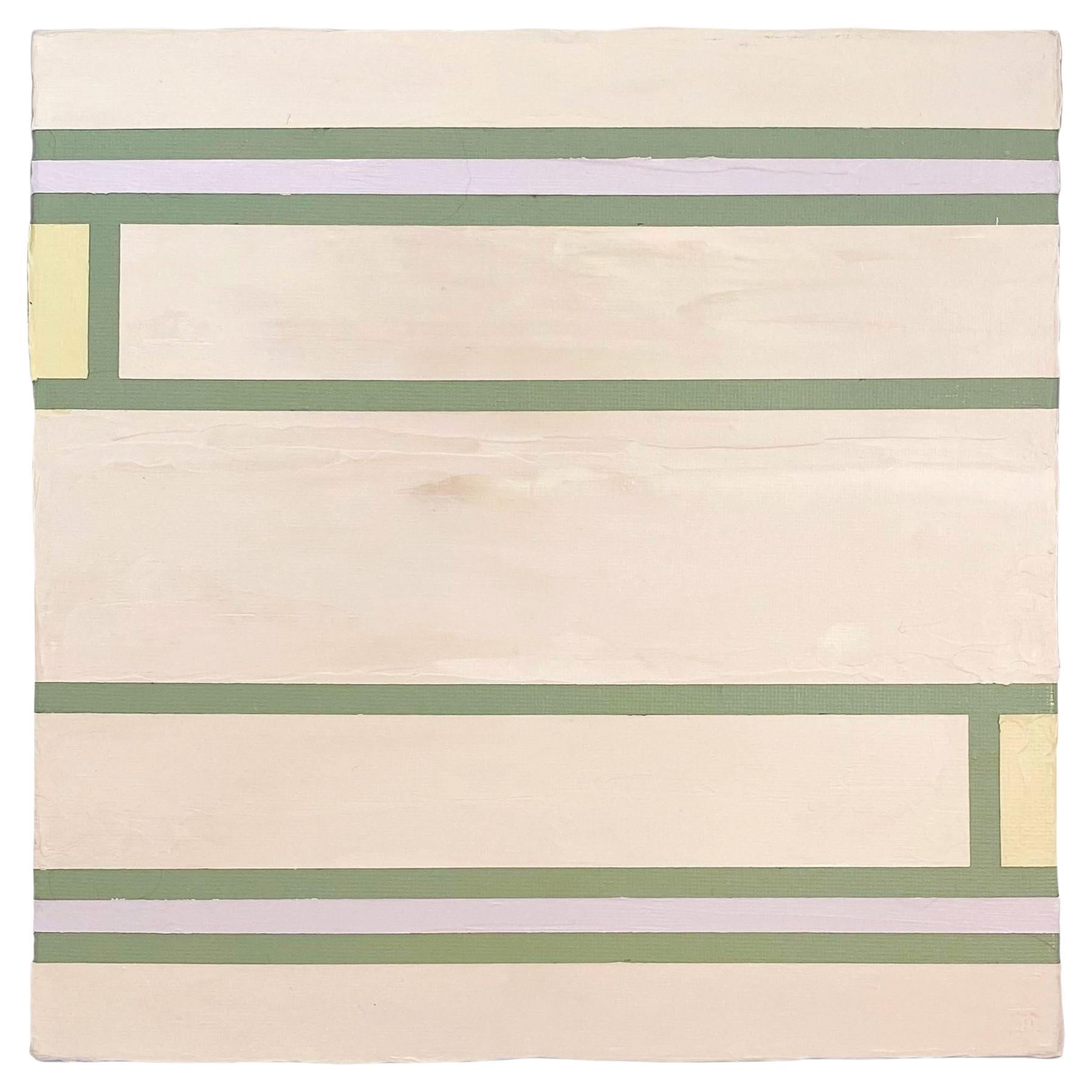 8x8 Architectural Abstract #17 by Lynnea Jean, Acrylic and Gesso