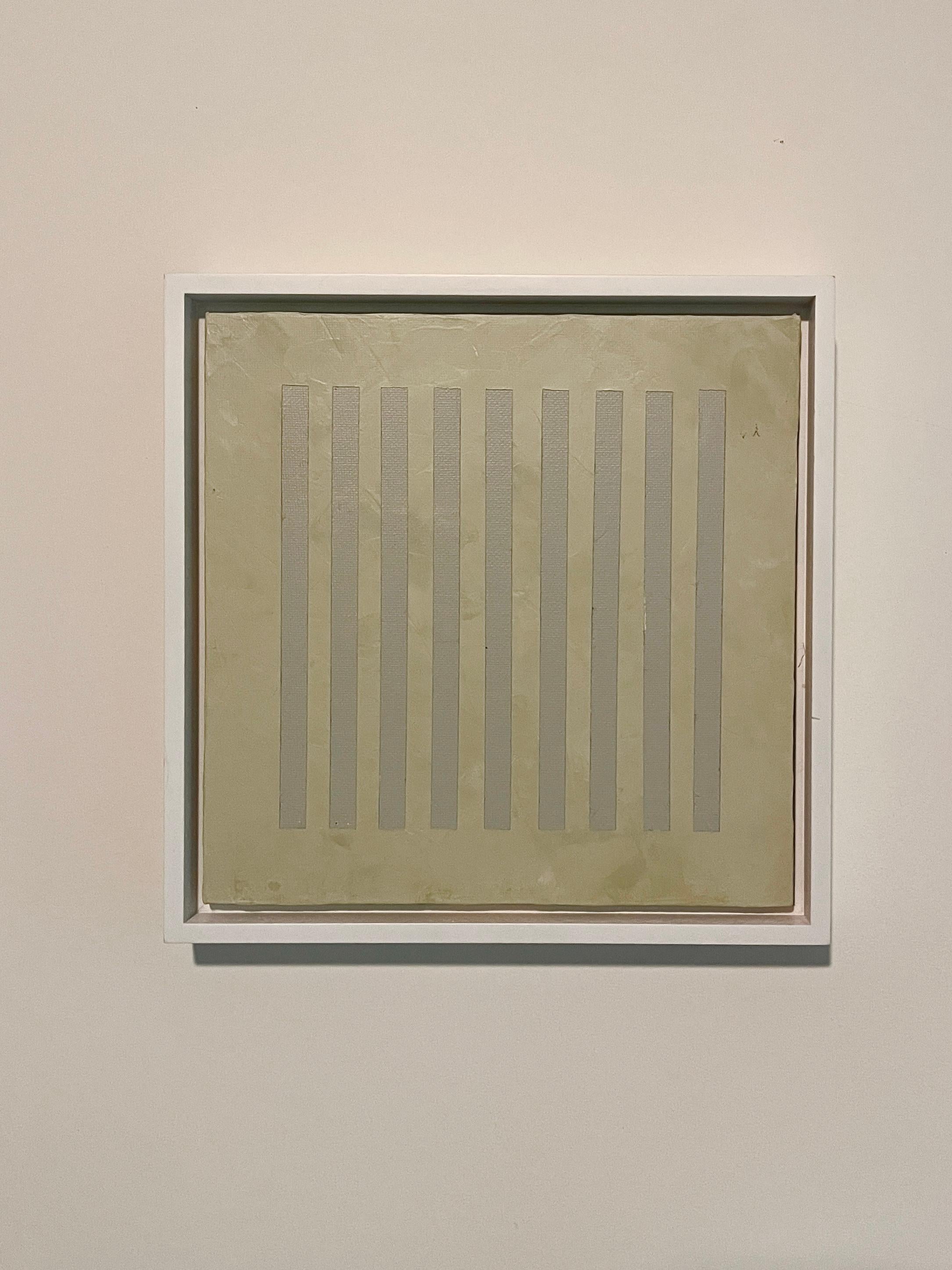 American 8x8 Architectural Abstract #24 by Lynnea Jean, Acrylic and Gesso For Sale