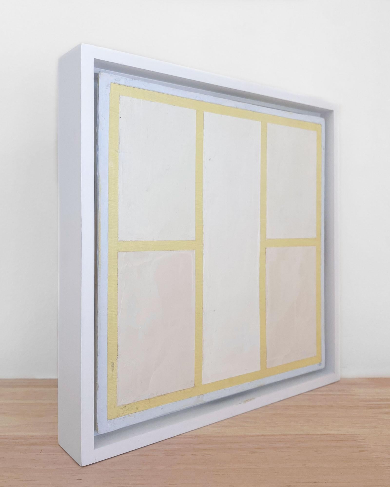 Modern 8x8 Architectural Abstract #4 by Lynnea Jean, Acrylic and Gesso For Sale