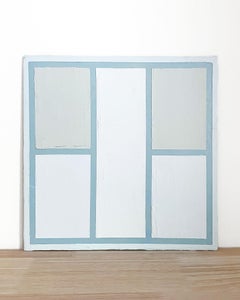 8x8 Architectural Abstract #9 par Lynnea Jean, Acrylique et Gesso