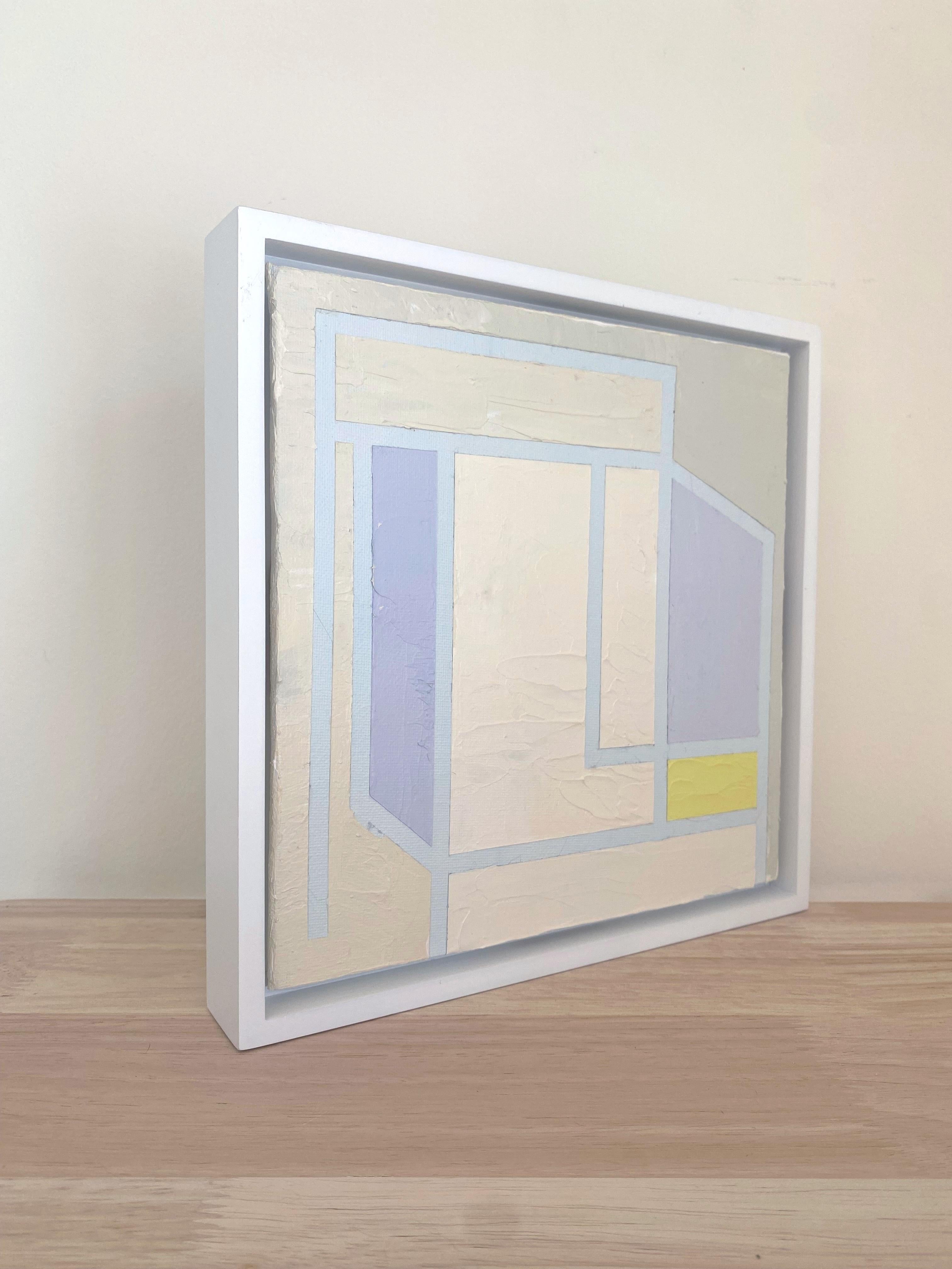 8x8 Abstracto arquitectónico de Lynnea Jean, acrílico y gesso en Nuevo estado para la venta en Aitkin, MN