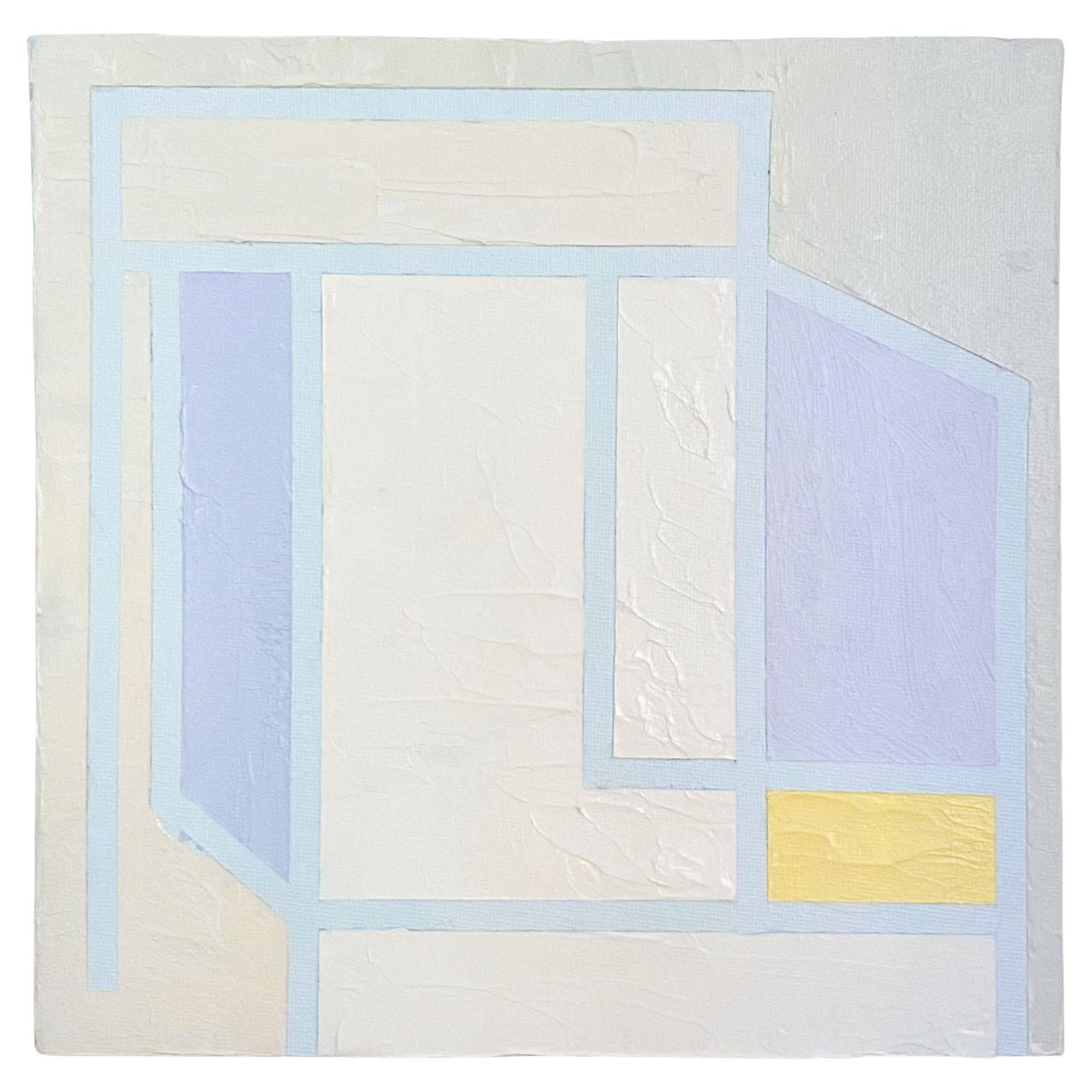8x8 Architectural Abstract #11 by Lynnea Jean, Acrylic and Gesso