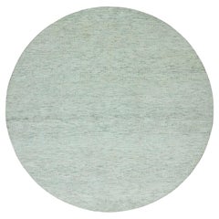 8
x8
 Earl Gray Tappeto rotondo moderno annodato a mano in 100% lana non colorata con disegno di erba